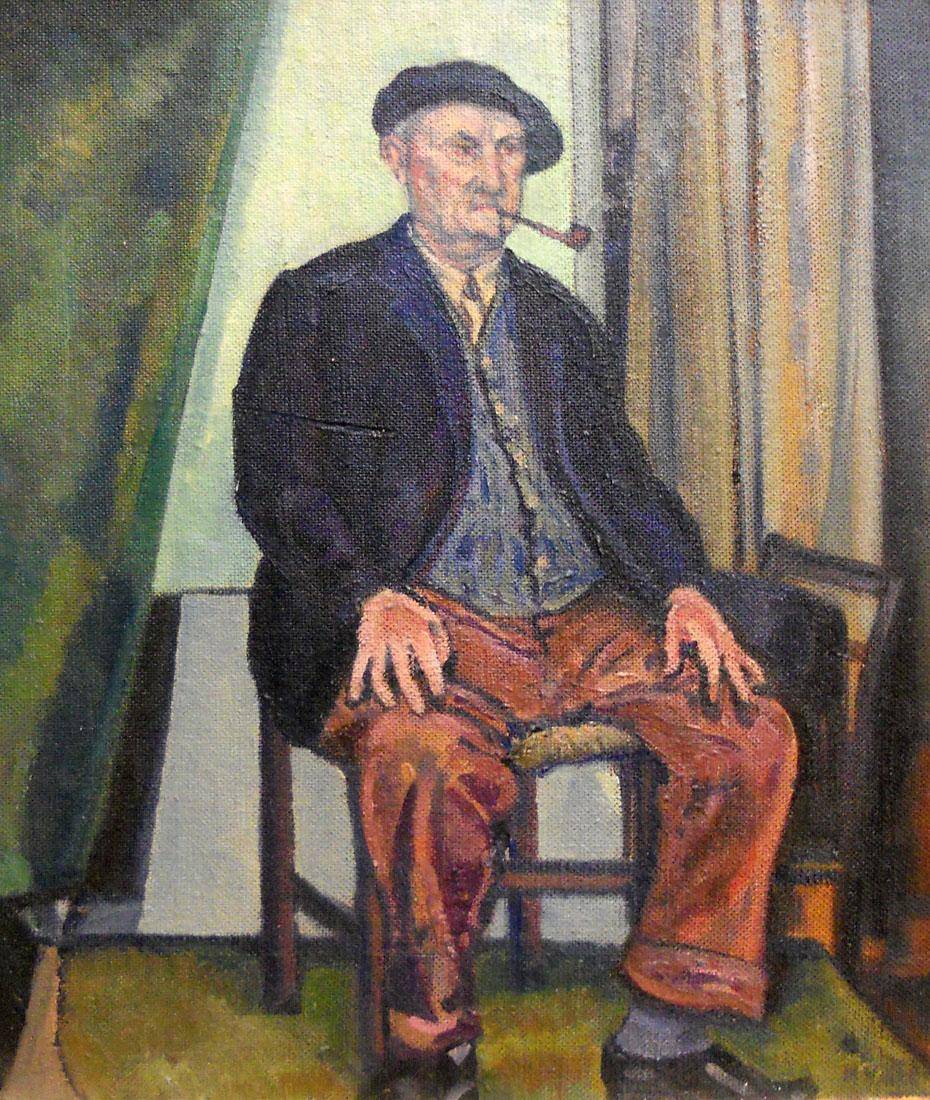 Retrato. Nicolás Urta (1897-1959). Óleo sobre fibra.  61 x 51 cm. Nº inv. 3060.